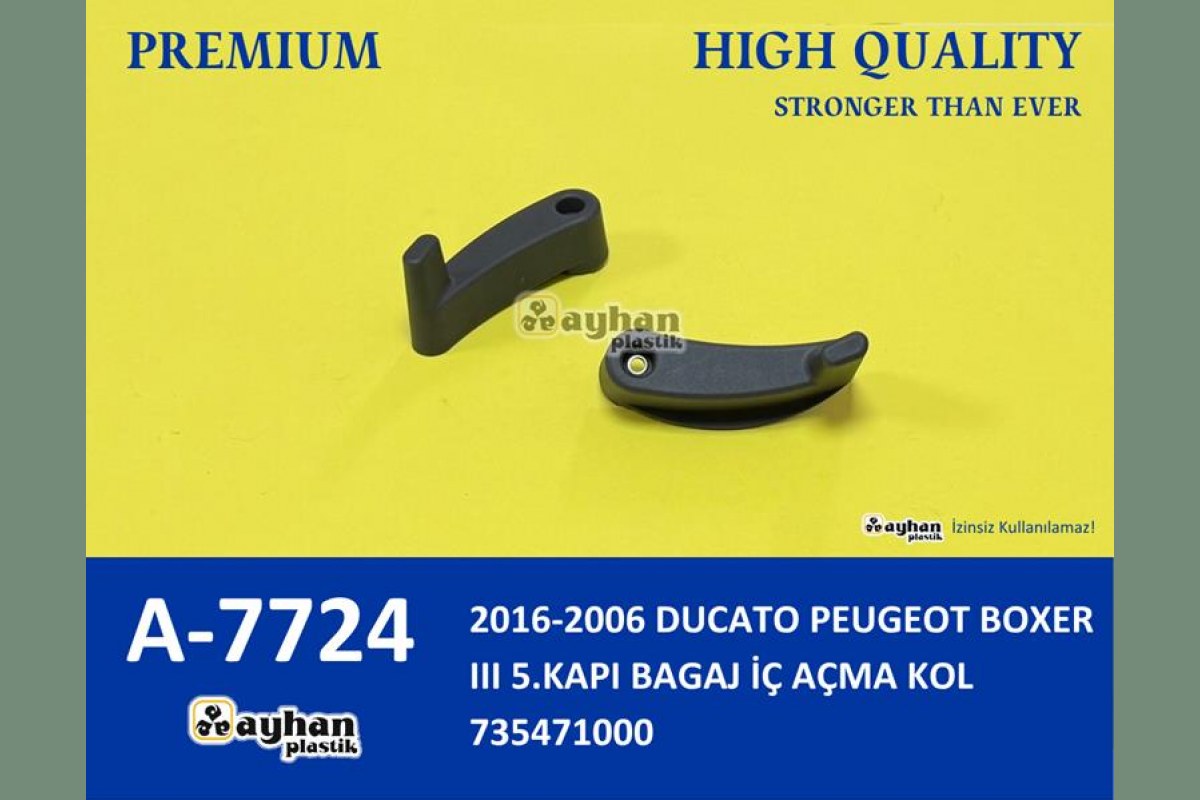 2209276_1292996_903540927.jpg 2016-2006 DUCATO PEUGEOT BOXER III 5.KAPI BAGAJ İÇ AÇMA KOLU - Görsel 1