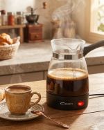 Elektrikli Cam Kahve Makinesi 650W 0.5 Litre Kapasiteli Türk Kahvesi Makinesi - Görsel 5