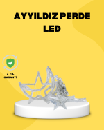 126 LED’li Yıldız Ay Perde Işık Prizden Çalışan Dekoratif Aydınlatma - Görsel 5