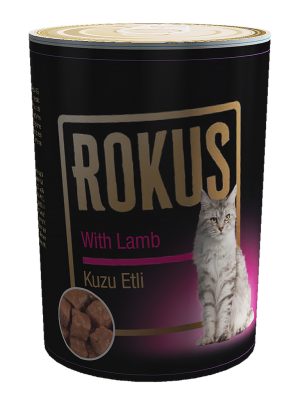 ROKUS KUZU ETLI KEDI KONSERVESI 410G X 6 ADET