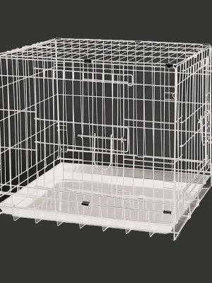 Dayang Köpek Kafesi Beyaz 61x44x50