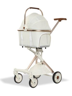 EuroDog Katlanabilir Köpek Arabası Beyaz 80,5x48,5x112 cm