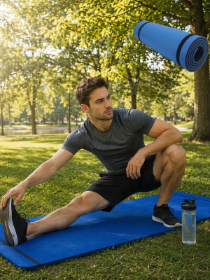 10 mm Fitness Minderi Tırtıklı Kaymaz Yüzey Esnek Darbe Emici Eva Yapı