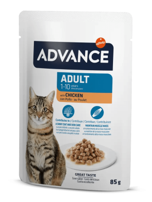 Advance Cat Adult Chıcken Wet Pouch 12x85gr