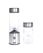 Çift Hazneli Cam Blender USB Şarjlı Smoothie ve Buz Kırıcı Blender - Görsel 2