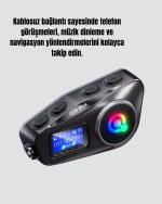 Su Geçirmez Bluetooth 5.3 Kask Kulaklığı 1000mAh Bataryalı - Görsel 3