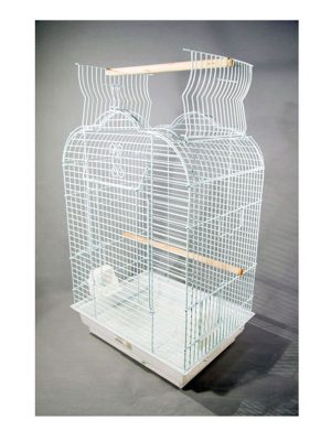 PET PAPAĞAN KAFESI AÇILIR ÇATILI BEYAZ 47X36X70 X 1 ADET