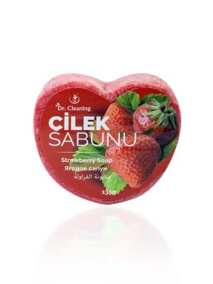 Dr. Cleaning - Çilek Kalp Sünger Sabun 135 Gr - 2 Adetlik Set Ürün