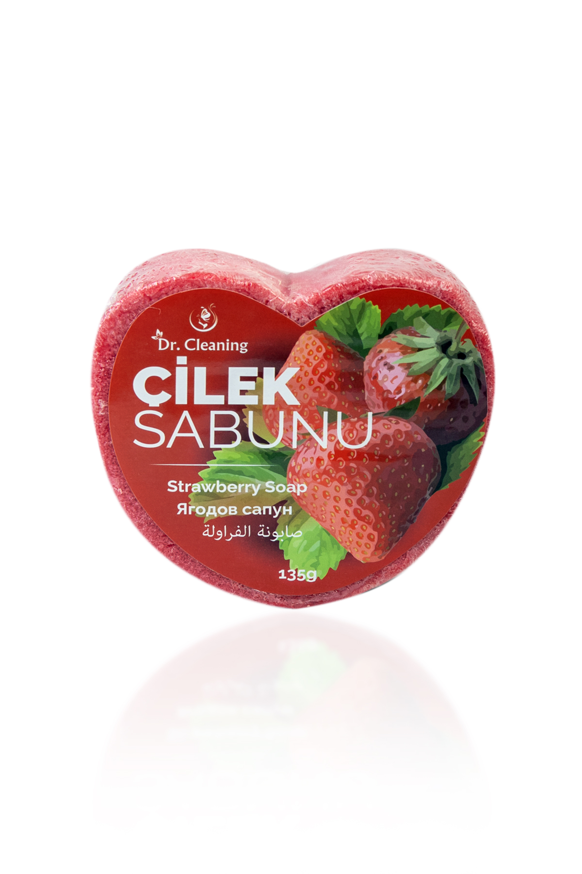 8684862830009_5.jpg Dr. Cleaning - Çilek Kalp Sünger Sabun 135 Gr - 2 Adetlik Set Ürün - Görsel 1