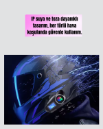 Su Geçirmez Bluetooth 5.3 Kask Kulaklığı 1000mAh Bataryalı - Görsel 4