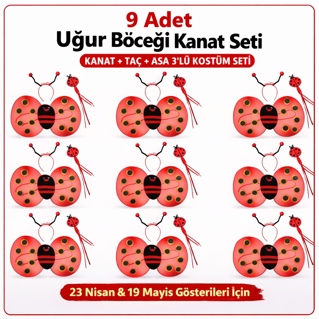 9-lu-ugur-bocegi-kostum-seti-kanat-tac-asa-resim-5481.jpg 9’lu Uğur Böceği Kostüm Seti – Kanat Taç Asa - Görsel 1