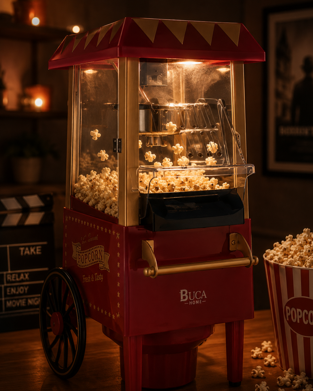 Adsiz-tasarim-2026-05-21T112623.405.png Yağsız Mısır Patlatma Makinesi Sıcak Hava Popcorn Makinesi Nostaljik Tasarım - Görsel 1