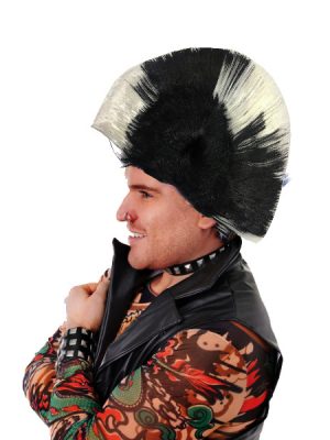 Mohican Mohawk Punk Peruk - 70 li 80 li Yıllar Peruk Model 5