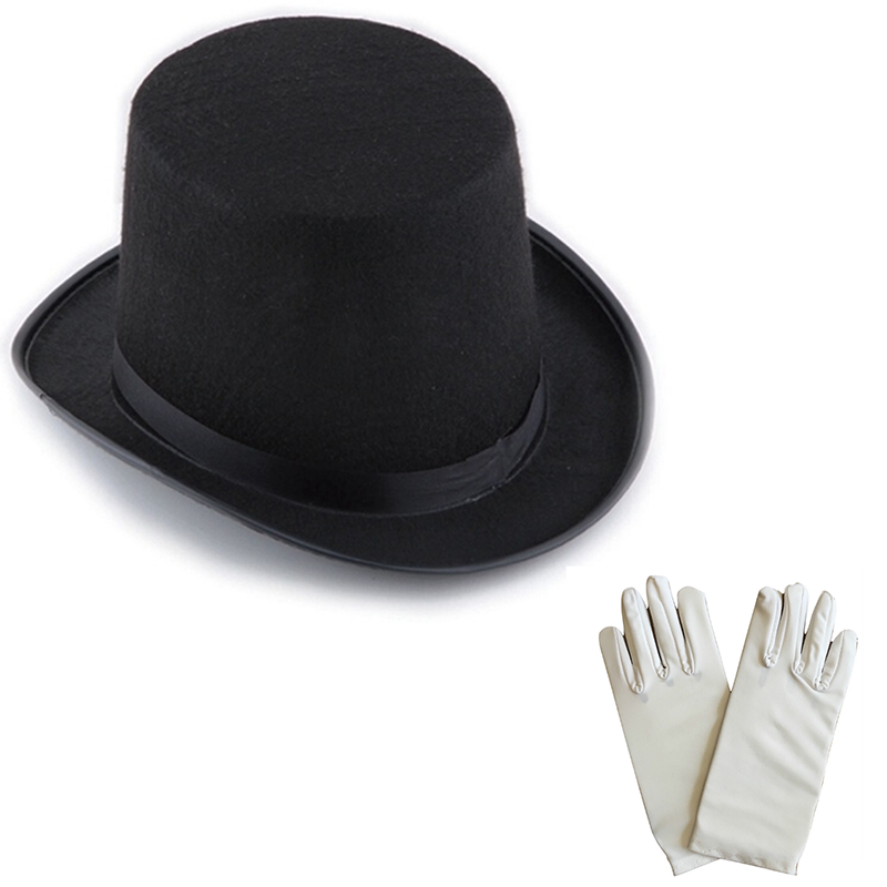 Siyah-Sihirbaz-Fotr-Sapka-1-Cift-Beyaz-Sihirbaz-Eldiveni-Yetiskin-Boy-resim-3356.png Siyah Sihirbaz Fötr Şapka 15 cm - 1 Çift Beyaz Sihirbaz Eldiveni - Yetişkin Boy - Görsel 1
