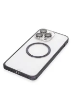 Joko iPhone 14 Pro Kılıf Metal Bumper Magneticsafe Kapak - Derin Mor - Görsel 5