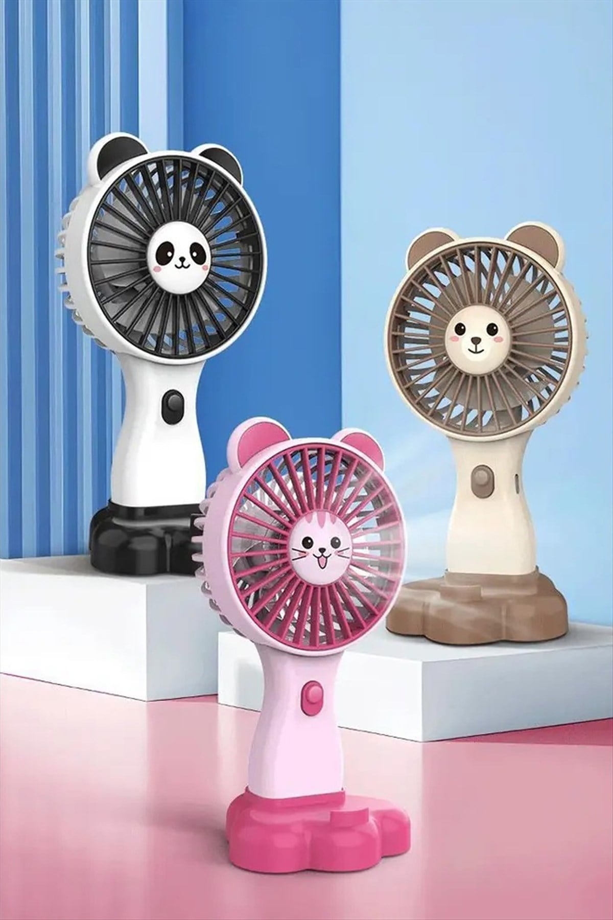 kedi-sarjli-el-fani-vantilator-e7-0c5.jpg Kedi Şarjlı El Fanı Vantilatör-11941200-Beyaz - Görsel 1