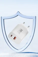 Konfulon C89Q 1 Adet 30W Type-C ve 1 Adet 22.5W USB Çıkışlı Ekstra DL48 1M USB to Lightning Kablolu PD Şarj Cihazı - Beyaz - Görsel 3