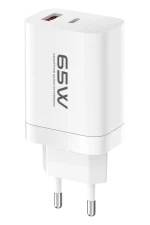 Konfulon C99Q 65W PD Destekli Type-C ve USB Çift Çıkışlı Hızlı Şarj Adaptörü - Beyaz
