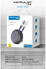 Konfulon DC18 Type-C Kablo 1M 5A - Mavi - Görsel 2