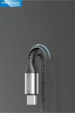 Konfulon DC62 3in1 Type-C to 60W Type-C / 12W Lightning / 15W Micro 1.2M Hızlı Şarj Kablo - Siyah - Görsel 3