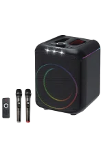 Konfulon F39 25W Sürücülü RGB Işıklı 2 Adet Mikrofonlu Bluetooth 5.3 Kablosuz Hoparlör – Siyah