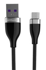 Konfulon S82 Seramik Uçlu Micro USB Kablo 1M 3.1A - Siyah