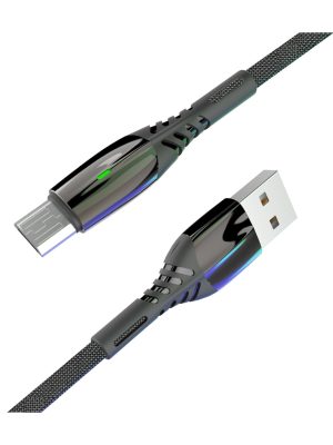 Konfulon S91 Ledli Micro USB Kablo 1M 2.4A - Siyah