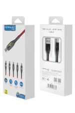 Konfulon S91 Ledli Micro USB Kablo 1M 2.4A - Siyah - Görsel 2