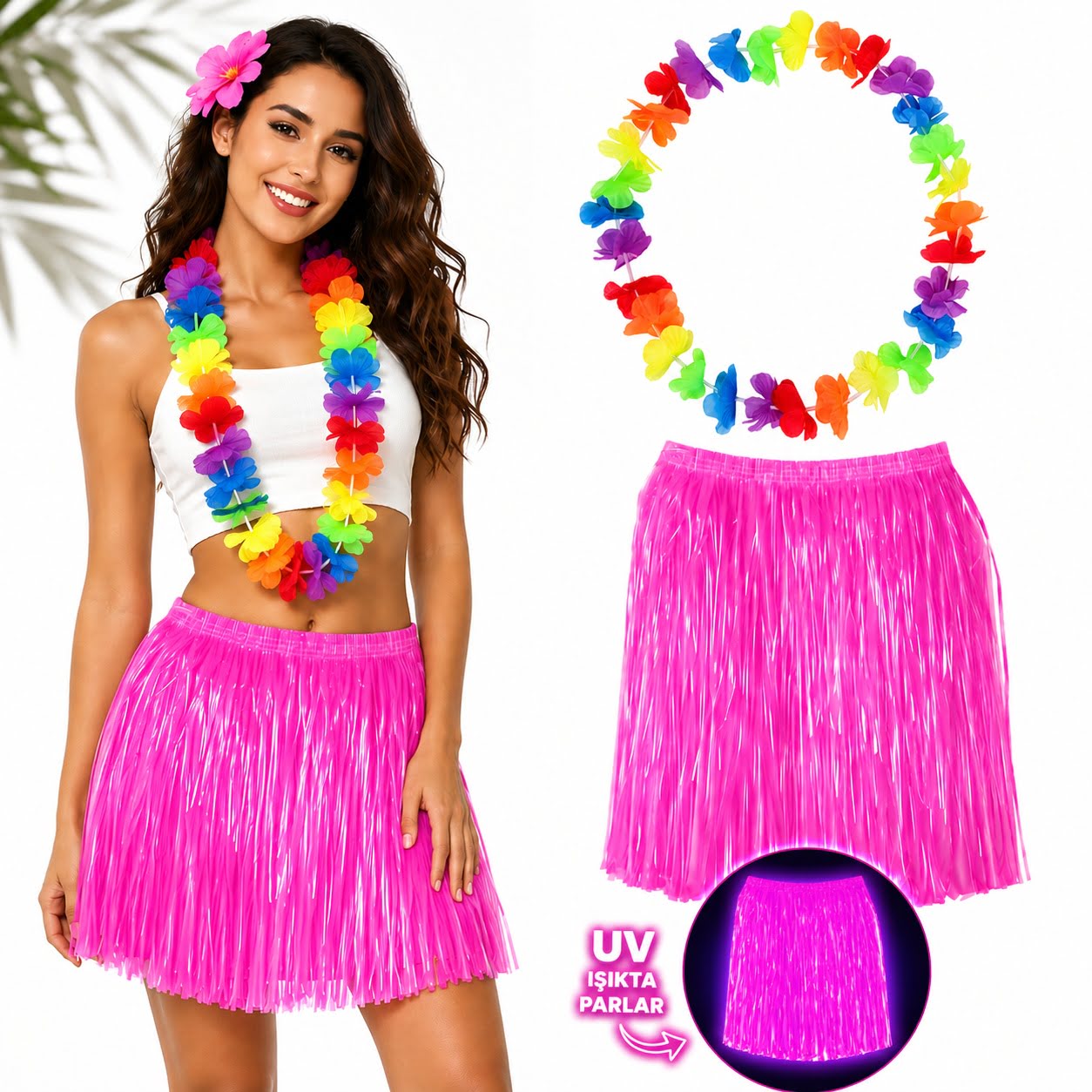 neon-pembe-hawaii-etek-40-cm-ve-rengarenk-hawaii-kolye-resim-5561.jpg Neon Pembe Hawaii Etek 40 cm ve Rengarenk Hawaii Kolye - Görsel 1