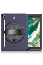 Newface iPad 5 Air 9.7 Kılıf Strap-C Otterbox Tablet Kapak - Lacivert - Görsel 2