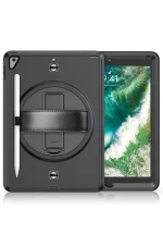 Newface iPad 5 Air 9.7 Kılıf Strap-C Otterbox Tablet Kapak - Siyah - Görsel 2