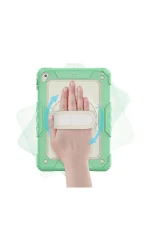 Newface iPad 5 Air 9.7 Kılıf Strap New Tablet Kapak - Yeşil - Görsel 3