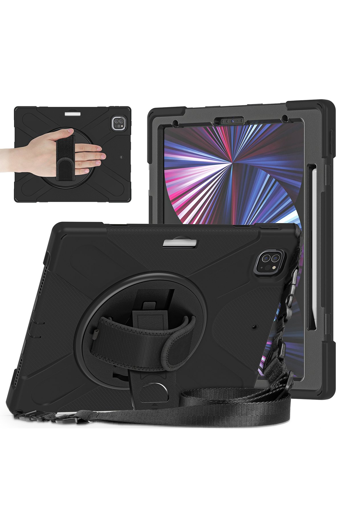 newface-ipad-pro-12-9-2021-kilif-amazing-tablet-kapak-siyah-64e5ad435d021.jpg Newface iPad Pro 12.9 (2021) Kılıf Amazing Tablet Kapak - Siyah - Görsel 1