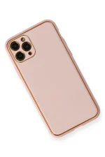 Newface iPhone 11 Pro Kılıf Coco Deri Silikon Kapak - Pembe - Görsel 3