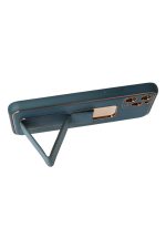 Newface iPhone 11 Pro Kılıf Coco Deri Standlı Kapak - Mavi - Görsel 3