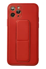 Newface iPhone 11 Pro Kılıf Coco Deri Standlı Kapak - Kırmızı