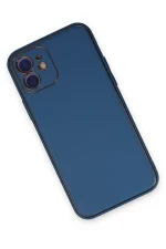 Newface iPhone 12 Kılıf Coco Deri Silikon Kapak - Açık Mavi - Görsel 3