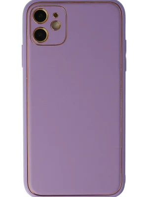 Newface iPhone 12 Kılıf Coco Deri Silikon Kapak - Lila