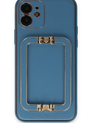 Newface iPhone 12 Kılıf Coco Elit Kapak - Mavi