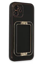 Newface iPhone 12 Kılıf Coco Elit Kapak - Siyah - Görsel 2