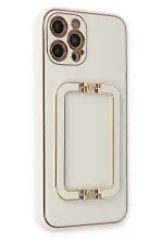 Newface iPhone 12 Pro Kılıf Coco Elit Kapak - Beyaz - Görsel 2