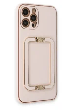 Newface iPhone 12 Pro Kılıf Coco Elit Kapak - Pudra - Görsel 2