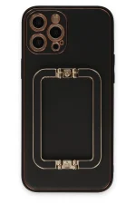 Newface iPhone 12 Pro Kılıf Coco Elit Kapak - Siyah