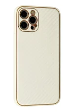 Newface iPhone 12 Pro Kılıf Coco Karbon Silikon - Beyaz - Görsel 2