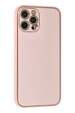Newface iPhone 12 Pro Kılıf Coco Karbon Silikon - Pembe - Görsel 2