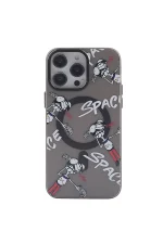 Newface iPhone 12 Pro Max Kılıf Apollo Magneticsafe Desenli Kapak - Apollo Siyah - 3 - Görsel 3
