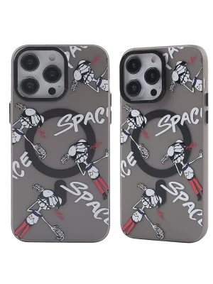 Newface iPhone 12 Pro Max Kılıf Apollo Magneticsafe Desenli Kapak - Apollo Siyah - 3