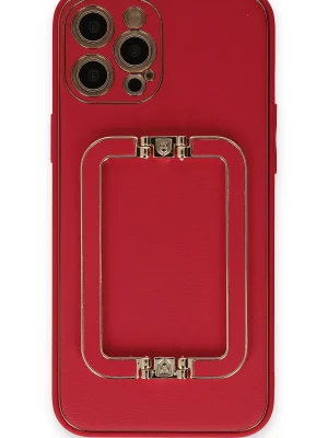 Newface iPhone 12 Pro Max Kılıf Coco Elit Kapak - Kırmızı