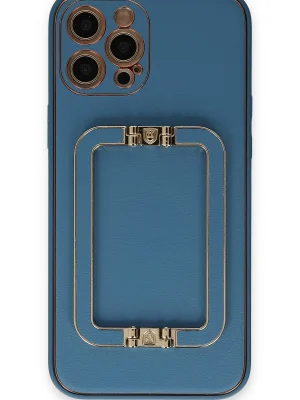 Newface iPhone 12 Pro Max Kılıf Coco Elit Kapak - Mavi