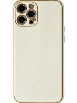 Newface iPhone 12 Pro Max Kılıf Coco Karbon Silikon - Beyaz